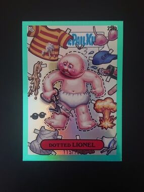 2024 Topps GPK Garbage Pail Kids Chrome 7 - Dotted Lionel (257b) - Aqua /199